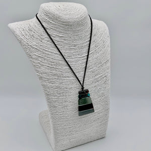 Urban wedge glass necklace
