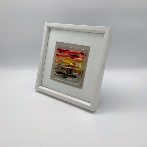 African sunset glass frame