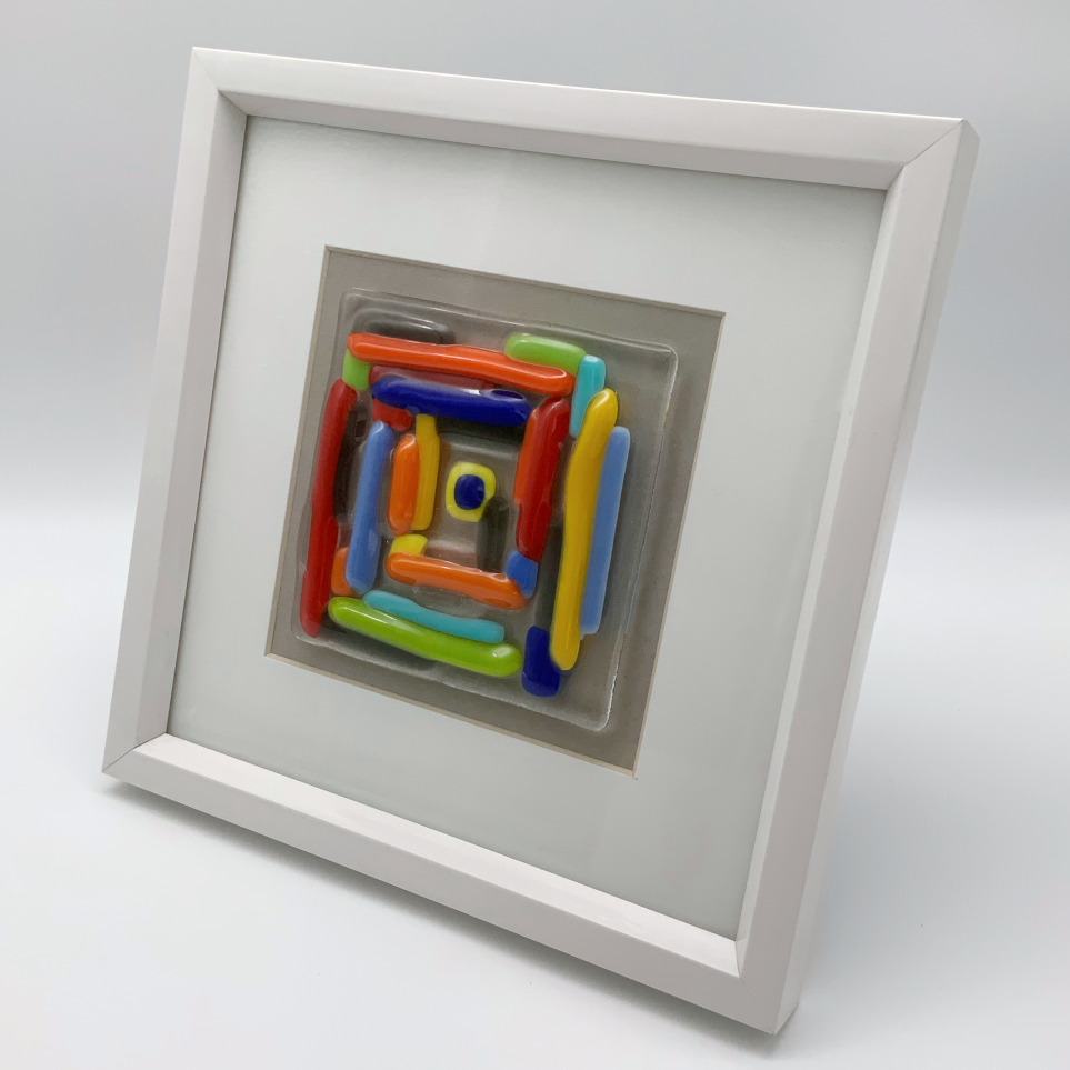 Square rainbow glass frame