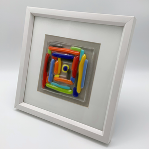 Square rainbow glass frame