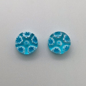 Turquoise fleurette studs