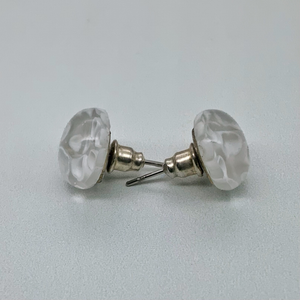 Murano Glass Studs - just white