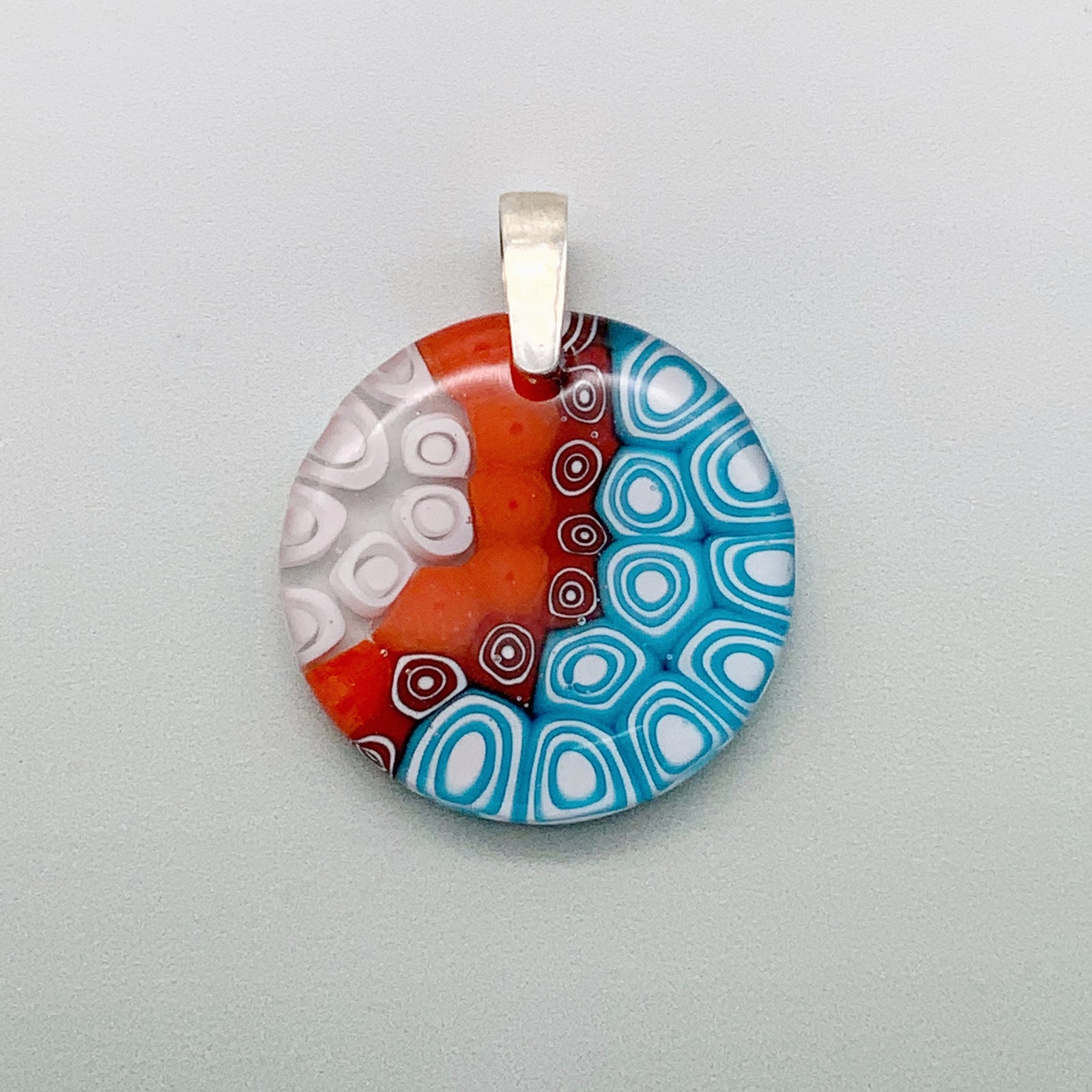 Designer murrini round 35mm glass pendant