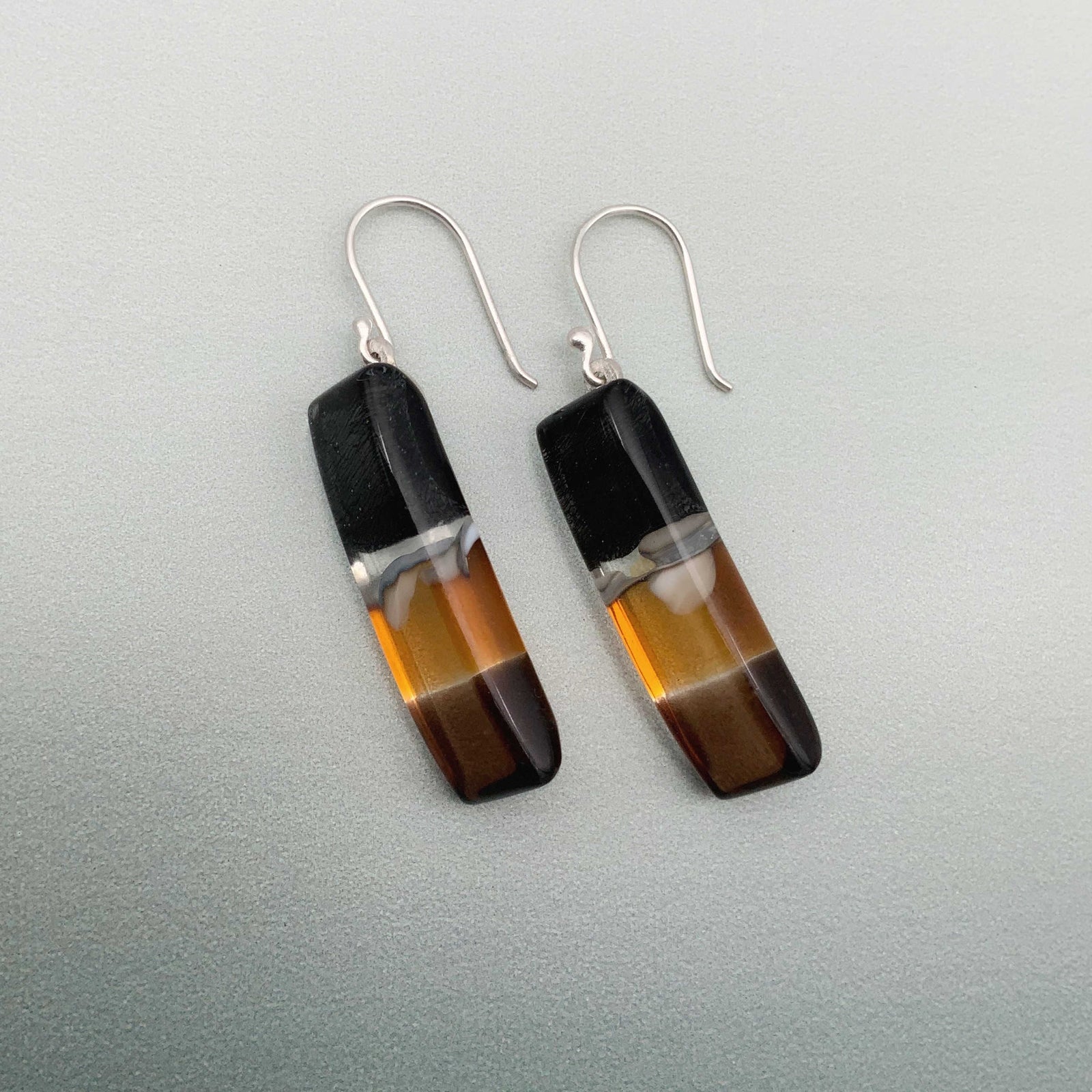 Alchemy Earth dangle glass earrings