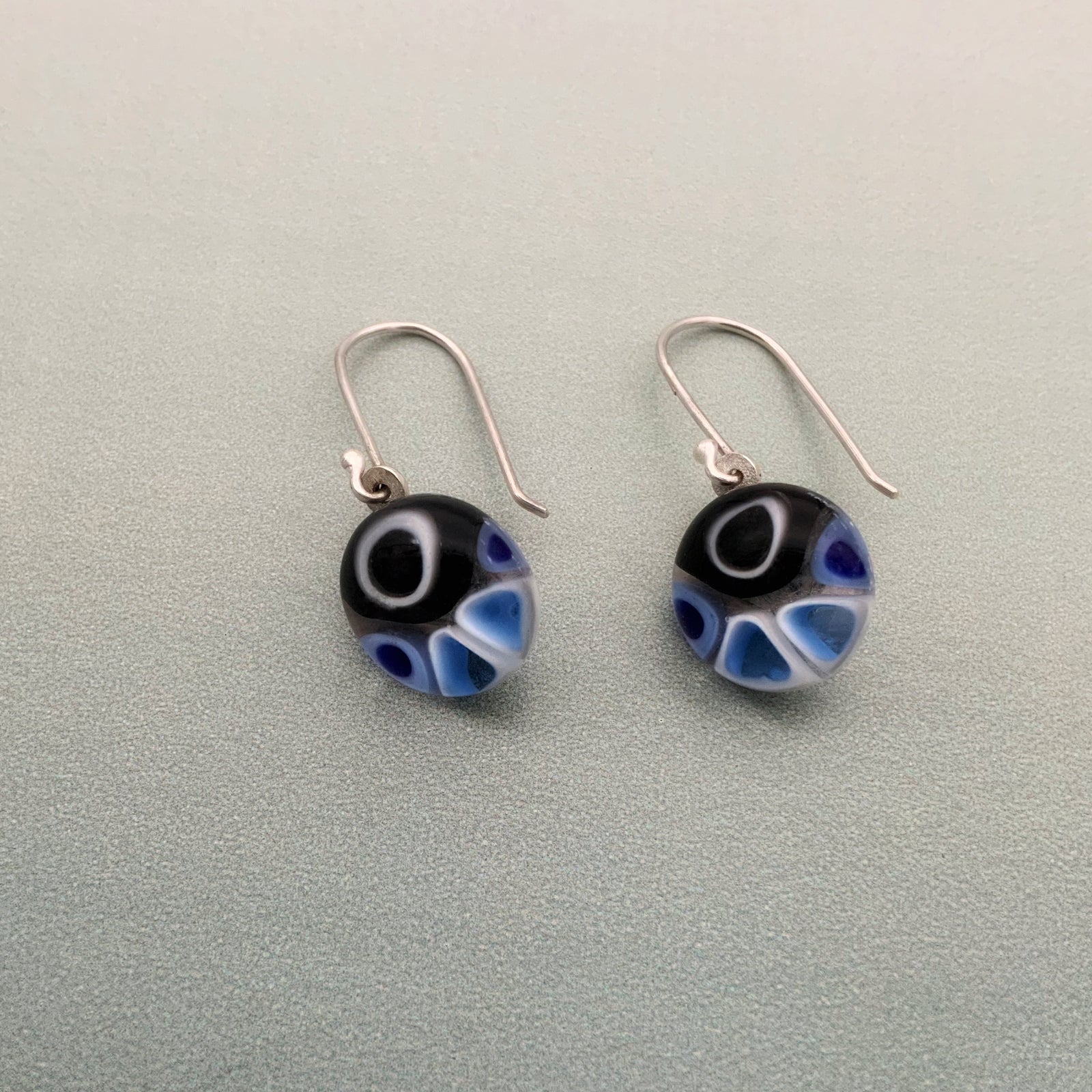 Contemporary periwinkle dangle earrings