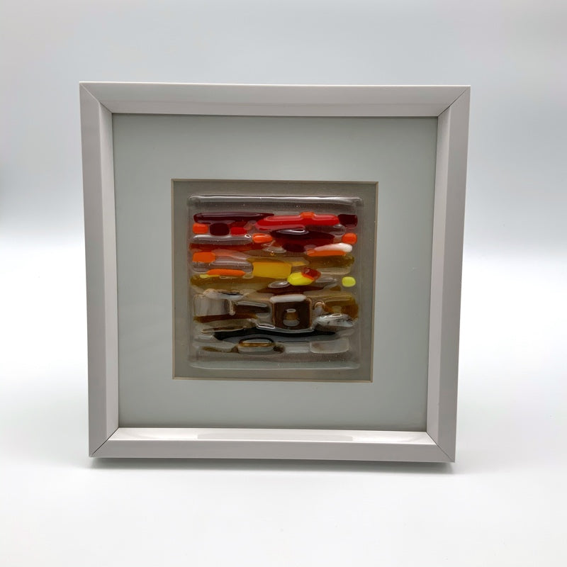 African sunset glass frame