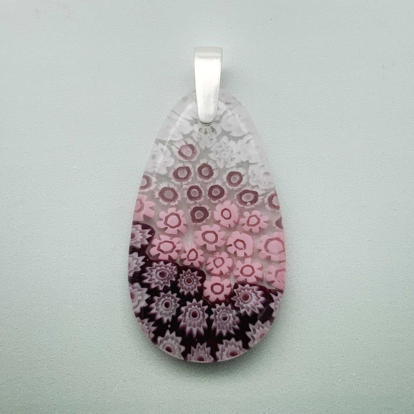 Cascade Rose glass drop pendant