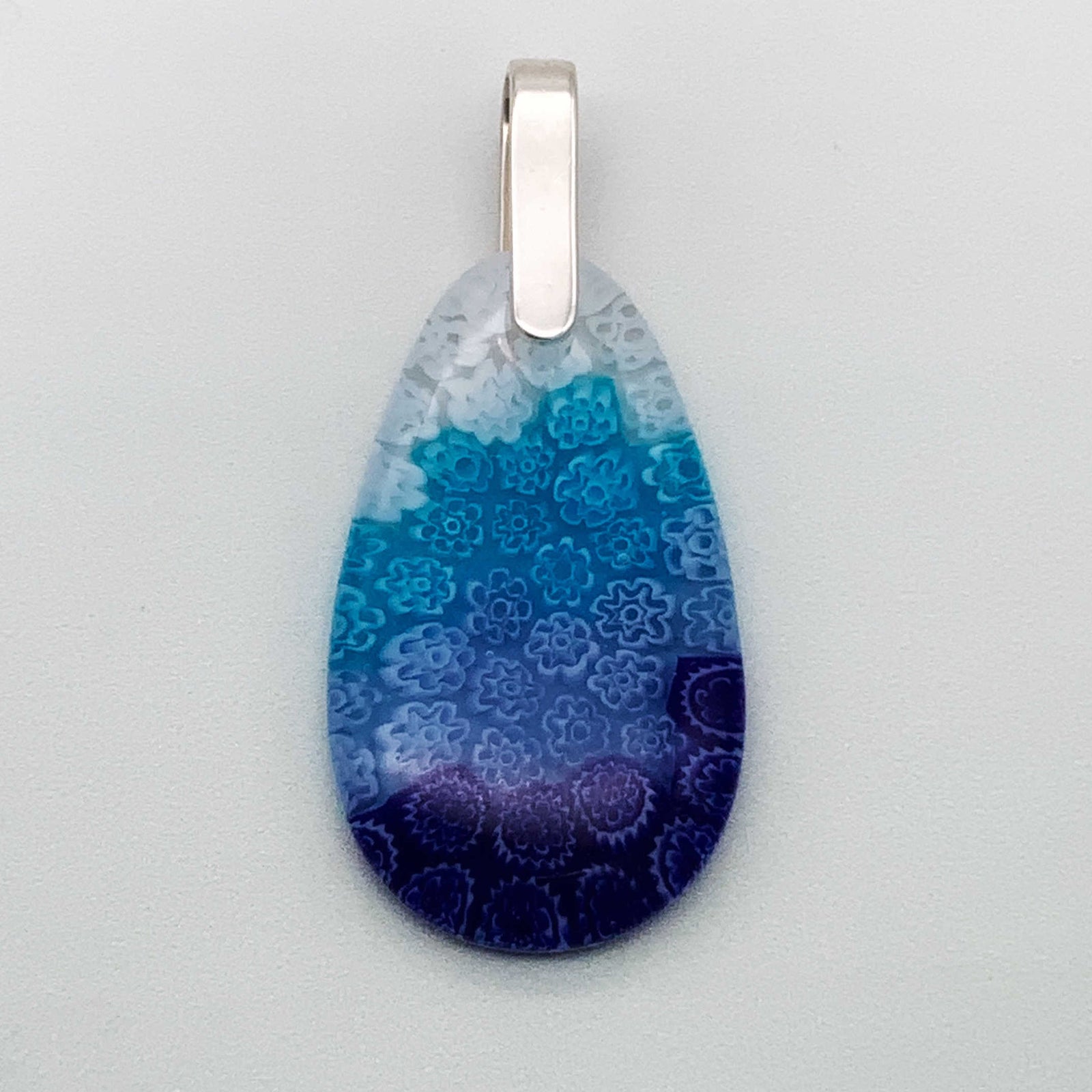 Cascade Sky drop glass pendant