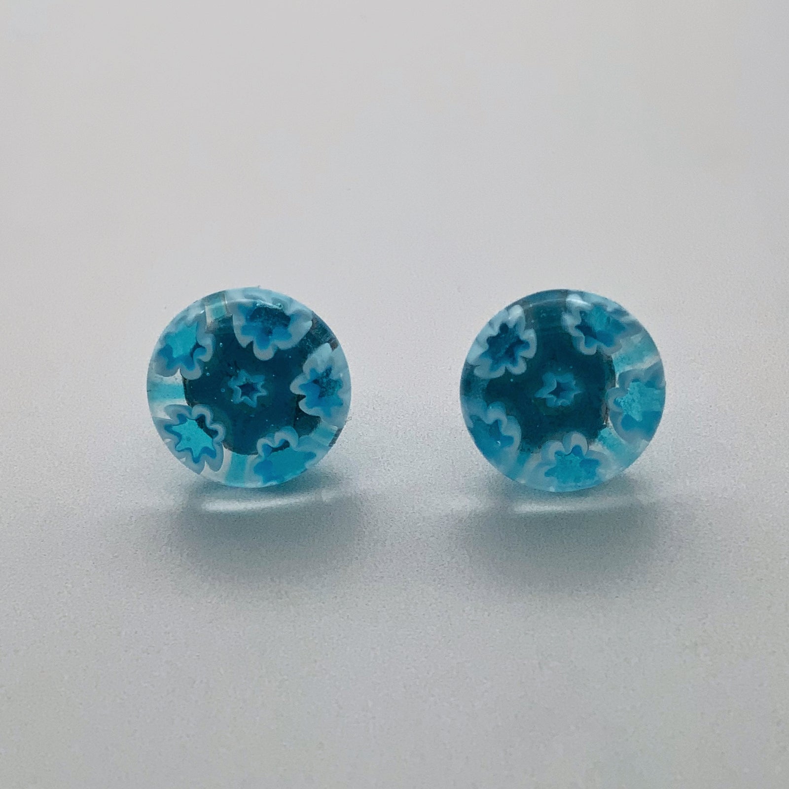 Turquoise fleurette studs